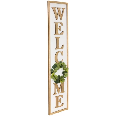 Northlight "Welcome" Wooden Framed Outdoor Porch Sign - 40" 6 Northlight "Welcome" Wooden Framed Outdoor Porch Sign - 40" - Image 4