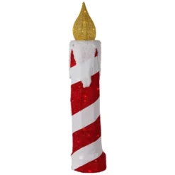 Northlight 3D LED Lighted Striped Candle Christmas Outdoor Decoration - 30" - Red And White -Home decor GUEST 7bc29e57 3520 4040 8fc1 bbb1722366c6