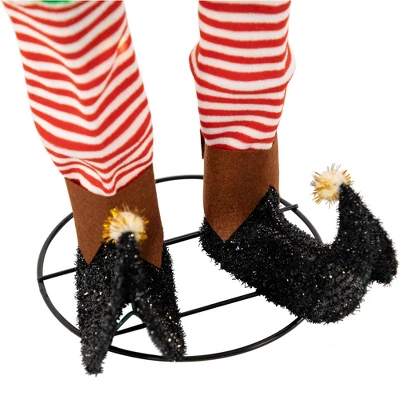 Northlight 34.25" LED Lighted Elf Holding Christmas Lights Outdoor Yard Decoration 8 Northlight 34.25" LED Lighted Elf Holding Christmas Lights Outdoor Yard Decoration - Image 6