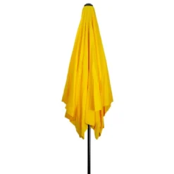 Northlight 8.85ft Outdoor Patio Lotus Umbrella With Hand Crank, Yellow -Home decor GUEST 7ca6c172 dcbe 46b8 bb5a 68823a75d0ca