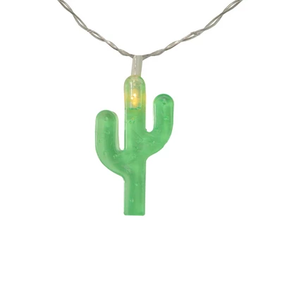 Northlight LED Cactus Indoor Outdoor Patio String Light Set - 4.5' Clear Wire - 10ct 6 Northlight LED Cactus Indoor Outdoor Patio String Light Set - 4.5' Clear Wire - 10ct - Image 4