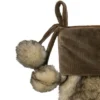Northlight 20.5" Brown Plush Christmas Stocking With Corduroy Cuff And Pom Poms -Home decor GUEST 7dc4fb7b 5751 4706 93b1 7828be6948b7