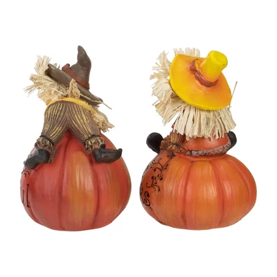 Northlight Set Of 2 Scarecrow On A Pumpkin Thanksgiving Table Figures 4 Northlight Set Of 2 Scarecrow On A Pumpkin Thanksgiving Table Figures - Image 2