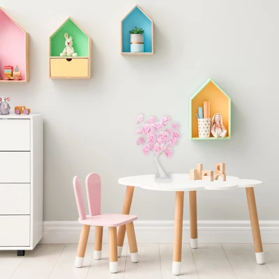 Northlight 17" LED Lighted Pink Rose Flower Tabletop Tree 4 Northlight 17" LED Lighted Pink Rose Flower Tabletop Tree - Image 2