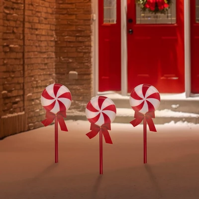 Northlight Lighted Peppermint Candy Christmas Outdoor Pathway Markers -16" - Set Of 3 12 Northlight Lighted Peppermint Candy Christmas Outdoor Pathway Markers -16" - Set Of 3 - Image 10