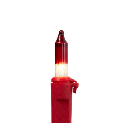Northlight Mini Christmas Light Set- Clear With Red Tips - 10' Red Wire - 50ct 7 Northlight Mini Christmas Light Set- Clear With Red Tips - 10' Red Wire - 50ct - Image 5