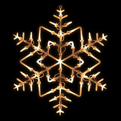 Northlight 16" White Lighted Snowflake Christmas Window Silhouette 3 Northlight 16" White Lighted Snowflake Christmas Window Silhouette