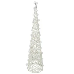 Northlight LED Lighted Glittered Cone Tree Christmas Decorations - 39.25" - White - Set Of 3 9 Northlight LED Lighted Glittered Cone Tree Christmas Decorations - 39.25" - White - Set Of 3 -Home decor GUEST 80b36693 b27f 42ea 9e12 e2bab10234e8