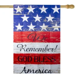 Northlight We Remember! Patriotic American Outdoor House Flag 40" X 28"