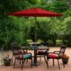 Northlight 9ft Outdoor Patio Market Umbrella With Hand Crank And Tilt, Red -Home decor GUEST 82a3f78d 19c3 49ac 886d ca3e0016e688