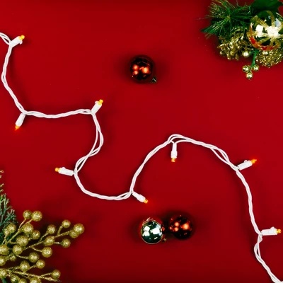 Northlight LED Wide Angle Christmas Lights - Yellow - 33' White Wire - 100 Ct 4 Northlight LED Wide Angle Christmas Lights - Yellow - 33' White Wire - 100 Ct - Image 2