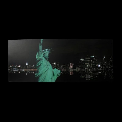 Northlight LED Lighted Statue Of Liberty With New York City Skyline Canvas Wall Art 15.75" X 39.25" 3 Northlight LED Lighted Statue Of Liberty With New York City Skyline Canvas Wall Art 15.75" X 39.25"