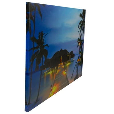 Northlight LED Lighted Tropical Paradise Island Beach Scene Canvas Wall Art 23.5" 5 Northlight LED Lighted Tropical Paradise Island Beach Scene Canvas Wall Art 23.5" - Image 3