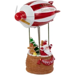 Northlight Musical And Animated Blimp And Santa Christmas Decoration - 8.5" - Red And White -Home decor GUEST 871e3a26 3241 45be bcb1 308104acd6ca