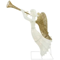 Northlight Lighted Glittered Trumpeting Angel Outdoor Christmas Decoration - 48" - Clear Lights -Home decor GUEST 8872f9f0 f0b1 4e0d be32 804e73a066bb