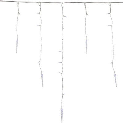 Northlight LED Ice Pillar Christmas Icicle Lights - Pure White - 29' Clear Wire - 360ct 4 Northlight LED Ice Pillar Christmas Icicle Lights - Pure White - 29' Clear Wire - 360ct - Image 2