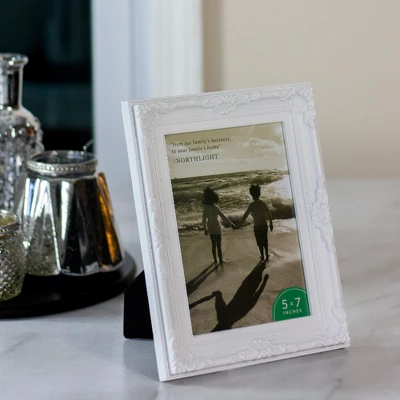 Northlight Victorian Style Rectangular Picture Frame - For 5" X 7" Photo - 8.5" - White 3 Northlight Victorian Style Rectangular Picture Frame - For 5" X 7" Photo - 8.5" - White