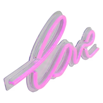 Northlight 18" Pink LED Lighted 'Love' Neon Style Valentine's Day Wall Sign 4 Northlight 18" Pink LED Lighted 'Love' Neon Style Valentine's Day Wall Sign - Image 2