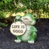 Northlight 9" Green 'Life Is Good' Frog Outdoor Garden Statue 1 Northlight 9" Green 'Life Is Good' Frog Outdoor Garden Statue -Home decor GUEST 8ad2b8d1 7a03 4542 b704 b8bbfb0a7546
