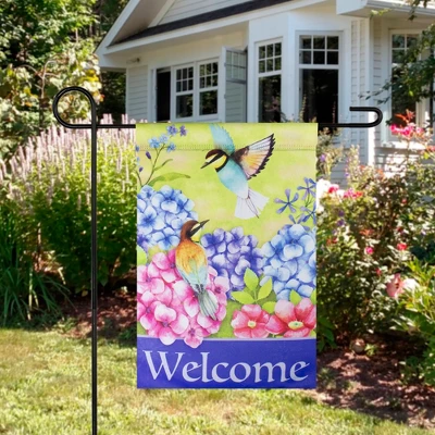 Northlight Welcome Floral Hummingbird Outdoor Garden Flag 12.5" X 18" 3 Northlight Welcome Floral Hummingbird Outdoor Garden Flag 12.5" X 18" - Image 2