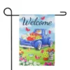 Northlight Welcome Blue Pickup Truck With Spring Flowers Outdoor Garden Flag 12.5" X 18" -Home decor GUEST 8c42f6a5 ae1f 4966 a970 5072620037e3