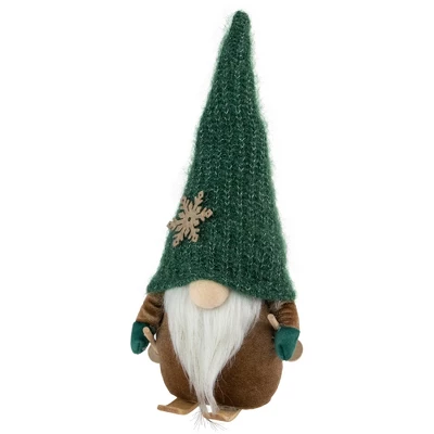 Northlight Skiing Gnome With Snowflake Knitted Hat Christmas Decoration - 12.5" 4 Northlight Skiing Gnome With Snowflake Knitted Hat Christmas Decoration - 12.5" - Image 2