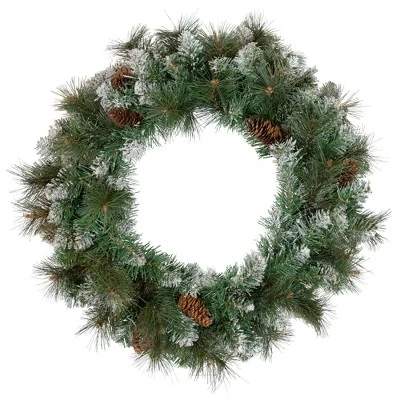 Northlight Snow Valley Pine Artificial Christmas Wreath, 24-Inch, Unlit 3 Northlight Snow Valley Pine Artificial Christmas Wreath, 24-Inch, Unlit