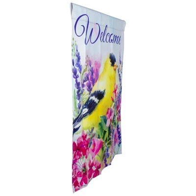 Northlight Welcome Yellow Finch Spring Outdoor House Flag 28" X 40" 5 Northlight Welcome Yellow Finch Spring Outdoor House Flag 28" X 40" - Image 3