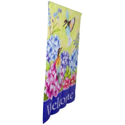 Northlight Welcome Floral Hummingbird Outdoor House Flag 28" X 40" 5 Northlight Welcome Floral Hummingbird Outdoor House Flag 28" X 40" - Image 3
