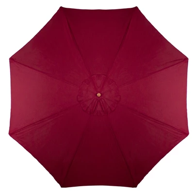 Northlight 8.5ft Outdoor Patio Market Umbrella With Wooden Pole, Burgundy 4 Northlight 8.5ft Outdoor Patio Market Umbrella With Wooden Pole, Burgundy - Image 2