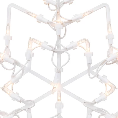 Northlight 16" White Lighted Snowflake Christmas Window Silhouette 7 Northlight 16" White Lighted Snowflake Christmas Window Silhouette - Image 5