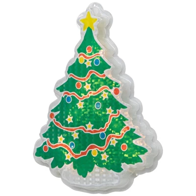 Northlight Lighted Holographic Christmas Tree Window Silhouette - 12.5" - Clear Lights 6 Northlight Lighted Holographic Christmas Tree Window Silhouette - 12.5" - Clear Lights - Image 4