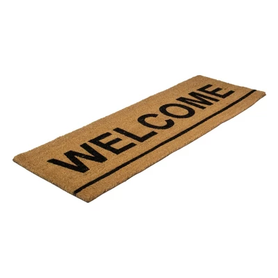Northlight Natural Coir Outdoor Rectangular "Welcome" Doormat 16" X 48" 5 Northlight Natural Coir Outdoor Rectangular "Welcome" Doormat 16" X 48" - Image 3