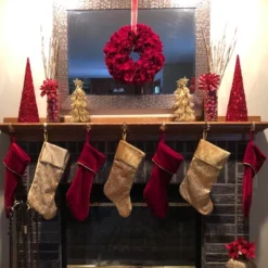 Northlight 20.5" Gold Glittered Swirl Christmas Stocking With Velveteen Cuff -Home decor GUEST 94baf9f2 aaf4 4e24 a272 92b6a27afb73