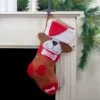 Northlight 17" Red And Brown "DOG" Embroidered Christmas Stocking With Cuff -Home decor GUEST 94d0fb08 9043 4bad afef 8367a149941b