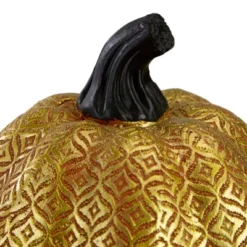 Northlight 9.75" Gold And Orange Greek Key Textured Autumn Pumpkin Tabletop Decoration 6 Northlight 9.75" Gold And Orange Greek Key Textured Autumn Pumpkin Tabletop Decoration -Home decor GUEST 94de604f 0f97 4c32 b582 722660464fd9