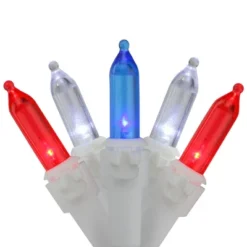 Northlight Patriotic LED Mini Christmas Light Set - 15.5' White Wire - 50ct -Home decor GUEST 95866006 9302 4395 b645 431b6f1c9922