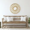 Northlight 30" Round Rattan Sunflower Wall Mirror -Home decor GUEST 967f5c2d 0b40 436d 8a60 8444dde48041