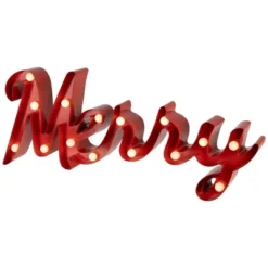 Northlight Lighted "Merry" Christmas Decoration - 20.5" 12 Northlight Lighted "Merry" Christmas Decoration - 20.5" -Home decor GUEST 97ad2103 d30a 49e0 b226 2a579d27b7cf