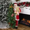 Northlight 48" Musical Santa Claus With Lighted Christmas Tree And Teddy Bear Standing Christmas Figure -Home decor GUEST 9803f167 f740 4592 bf9c 898c34350576