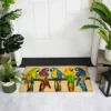 Northlight Toffee And Multicolor Parrots Coir Outdoor Doormat 18" X 30"