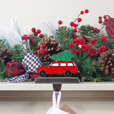 Northlight Vintage Station Wagon Car With Tree Christmas Stocking Holder - 5.25" 3 Northlight Vintage Station Wagon Car With Tree Christmas Stocking Holder - 5.25"