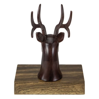 Northlight 7.5" Brown Marbled Buck Deer Head Christmas Stocking Holder 6 Northlight 7.5" Brown Marbled Buck Deer Head Christmas Stocking Holder - Image 4