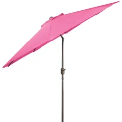 Northlight 9ft Outdoor Patio Market Umbrella With Hand Crank And Tilt, Pink -Home decor GUEST 9bfaebad 1445 4ffe befc 4b158b9d6626