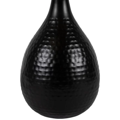 Northlight Teardrop Iron Table Lamp With Laser-Cut Shade - 20" - Black And Copper 6 Northlight Teardrop Iron Table Lamp With Laser-Cut Shade - 20" - Black And Copper - Image 4