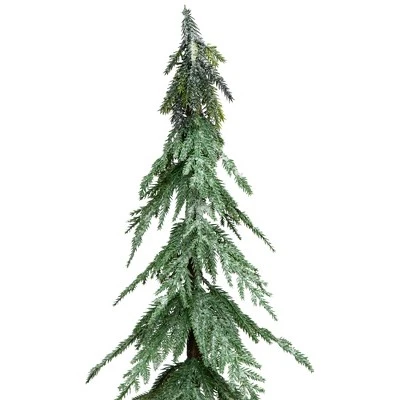 Northlight Mini Icy Pine Christmas Tree In Burlap Base - 24" - Unlit 4 Northlight Mini Icy Pine Christmas Tree In Burlap Base - 24" - Unlit - Image 2