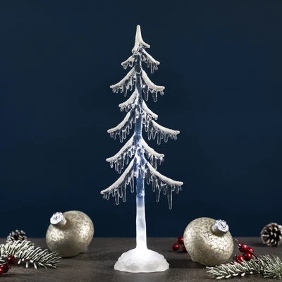 Northlight LED Lighted Acrylic Icicle Tree Christmas Decoration - 14" 3 Northlight LED Lighted Acrylic Icicle Tree Christmas Decoration - 14"