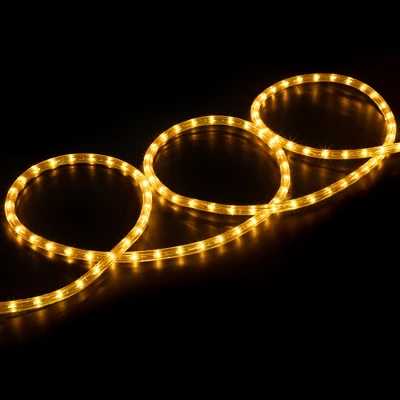 Northlight Incandescent Flexible Outdoor Christmas Rope Lights - Gold - 18' Clear Wire 3 Northlight Incandescent Flexible Outdoor Christmas Rope Lights - Gold - 18' Clear Wire