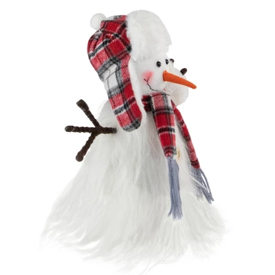 Northlight Snowman In Plaid Trapper Hat And Scarf Christmas Decoration - 10.25" 8 Northlight Snowman In Plaid Trapper Hat And Scarf Christmas Decoration - 10.25" - Image 6