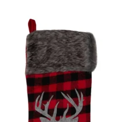 Northlight 20.5" Red And Black Buffalo Plaid Reindeer Christmas Stocking 9 Northlight 20.5" Red And Black Buffalo Plaid Reindeer Christmas Stocking -Home decor GUEST a2410e72 cf5c 4cb9 9191 3434ea2883ab
